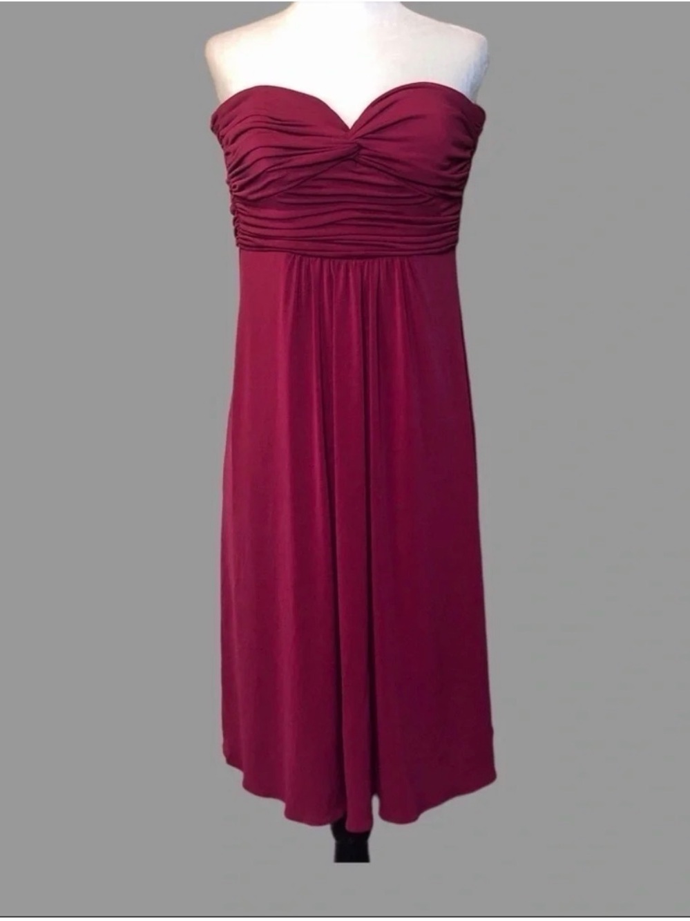 💛 4 💛 Laundry Prom Dress Strapless Twist Front Back Zip Formal Party